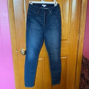 Good American High Rise Dark Blue Jeans